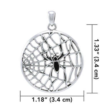 Ted Andrews Spiderweb Sterling Silver Pendant TPD3992 - Jewelry